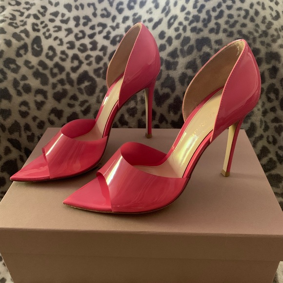 GIANVITO ROSSI Bree Pexi Peep-toe d’Orsay Pumps - Picture 2 of 4